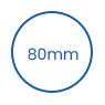 Одноразовая крышка ПЭТ для стакана 80 мм icon